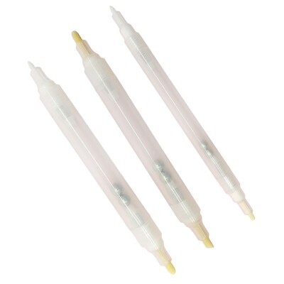 3 vnt. didelis tuščias pildomas rašiklis su dviguba galvute, plonu antgaliu, tuščias žymeklio vamzdelis, skirtas kaligrafijai