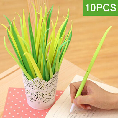 10 vnt/part. Creative Grass Gel Pens 05mm Black Neutralus Tušinukas Tušinukas Biuro reikmenys Studentų raštinės reikmenys Rašymo priemonė