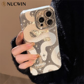 Πολυτελής κομψή Glitter Cartoon επενδυτική θήκη για iPhone 16 15 14 13 Pro Max Plus 11 12 X Xr Xs Bling Κάμερα Shockpoof