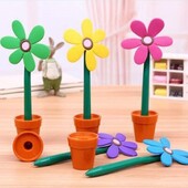 Smiješna kemijska olovka Suncokret Bonsai Olovka za potpis i pisanje od meke gume Kemijska olovka Suncokret Školski uredski pribor