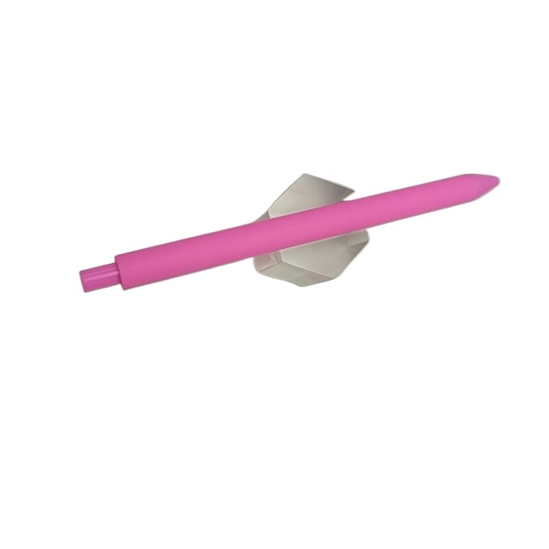 Paket od 5 kemijskih olovaka s ružičastom vrpcom, lagana plastika, neutralni vrh, nasumične boje, uredski pribor za pisanje