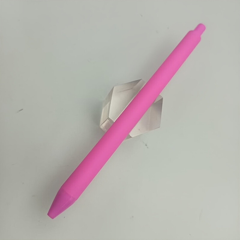 Paket od 5 kemijskih olovaka s ružičastom vrpcom, lagana plastika, neutralni vrh, nasumične boje, uredski pribor za pisanje