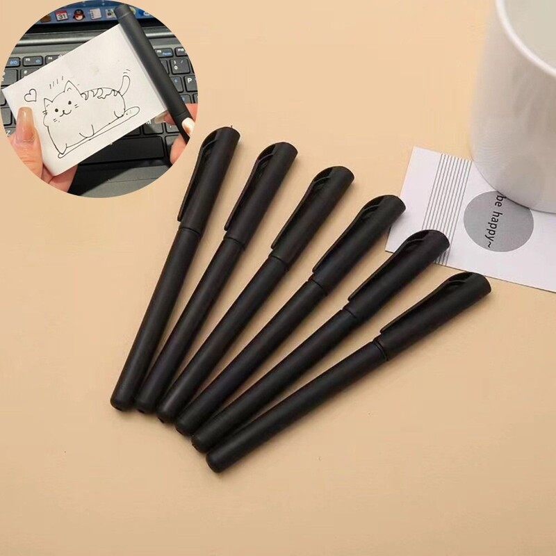 1 tk sujuvalt kirjutav must geelpliiats sissetõmmatava tühja keritava vastupidava pastapliiatsiga ABS ja kaetud paberiga loovuse eksami pliiatsiga