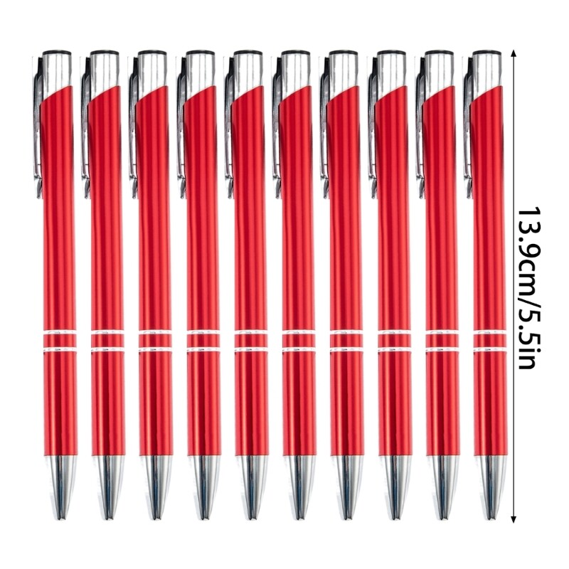10x/set Metalna kemijska olovka s potpisom Olovka za dnevnike 1,0 mm Olovka za pisanje Pribor za studente