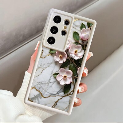 Flower Marble telefonska maska za Samsung Galaxy S24 Ultra S23 Ultra Note 20 Ultra S22 Plus S23 FE S20 FE S21 Soft Cover