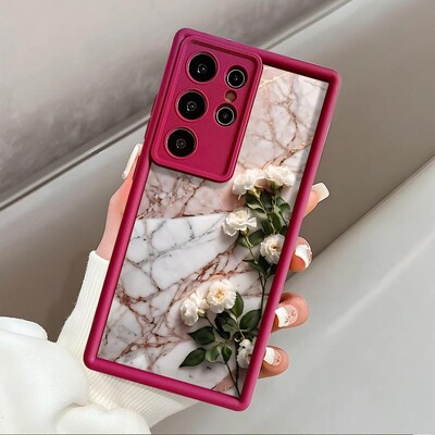 Flower Marble telefonska maska za Samsung Galaxy S24 Ultra S23 Ultra Note 20 Ultra S22 Plus S23 FE S20 FE S21 Soft Cover