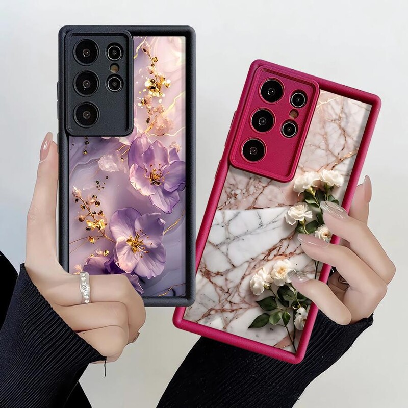 Flower Marble telefonska maska za Samsung Galaxy S24 Ultra S23 Ultra Note 20 Ultra S22 Plus S23 FE S20 FE S21 Soft Cover