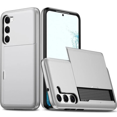 Skirtas Samsung Galaxy S24 Ultra S22 Plus + S23 S21 S20 FE Note 20 Piniginės dangtelio kortelės laikiklio lizdas Apsauginis smūgiams atsparus telefono dėklas
