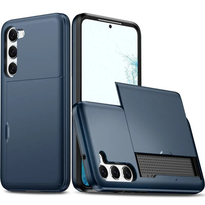 Skirtas Samsung Galaxy S24 Ultra S22 Plus + S23 S21 S20 FE Note 20 Piniginės dangtelio kortelės laikiklio lizdas Apsauginis smūgiams atsparus telefono dėklas