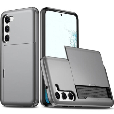 Skirtas Samsung Galaxy S24 Ultra S22 Plus + S23 S21 S20 FE Note 20 Piniginės dangtelio kortelės laikiklio lizdas Apsauginis smūgiams atsparus telefono dėklas