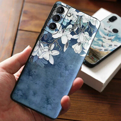 Skirta Funda Samsung Galaxy S24 S23 S22 S21 S20 S 23 24 22 Ultra FE Plus S24Ultra S23Ultra Case 3D Art minkštas silikoninis telefono dėklas