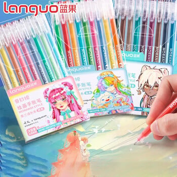 Languo 9 Color Highlighters Στυλό Γλυκό ροζ φράουλα κόκκινο γυαλιστερό Bling στυλό για Σημείωση, Ζωγραφική, Σχέδιο Αναλώσιμα Τέχνης Stationary