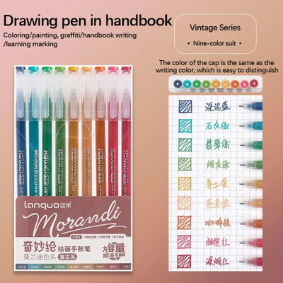 „Languo 9“ spalvų paryškinimo rašiklis Saldžiai rožinis braškių raudonas blizgus „Bling“ rašiklis, skirtas užrašams, tapybai, piešimo meno reikmenims stacionariai