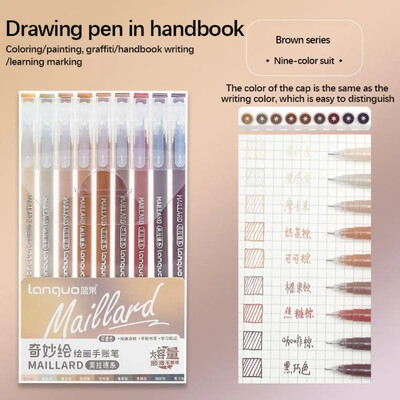 „Languo 9“ spalvų paryškinimo rašiklis Saldžiai rožinis braškių raudonas blizgus „Bling“ rašiklis, skirtas užrašams, tapybai, piešimo meno reikmenims stacionariai