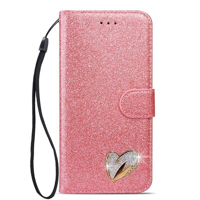 Δερμάτινη θήκη πορτοφολιού Glitter Flip για Samsung Galaxy S24 FE S23 Ultra S22 S21 S20 Plus A13 A14 A15 A16 A35 A54 A52 A53 A55