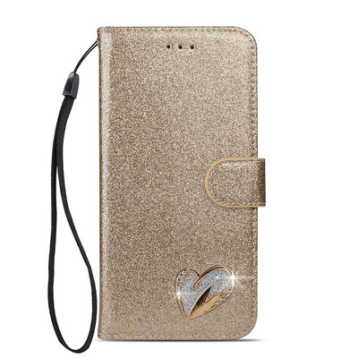 Δερμάτινη θήκη πορτοφολιού Glitter Flip για Samsung Galaxy S24 FE S23 Ultra S22 S21 S20 Plus A13 A14 A15 A16 A35 A54 A52 A53 A55