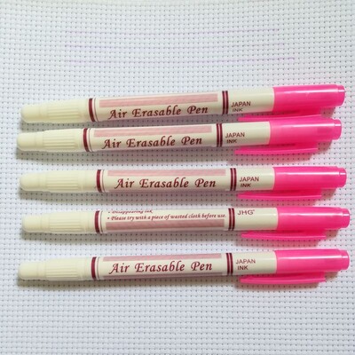 JHG dvipusis mėlynas vandeniu trinamas rašiklis su trintuku, vandenyje tirpiu žymekliu, skirtas audinio dažų žymekliui, tekstilės nematomas rašalo rašiklis