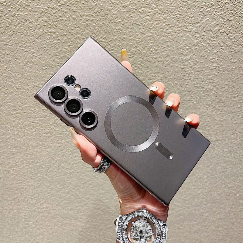 Husă Magsafe de încărcare fără fir de lux pentru Samsung Galaxy S24 S23 S22 S21 Ultra Plus Copertă din spate moale Magsafe antișoc