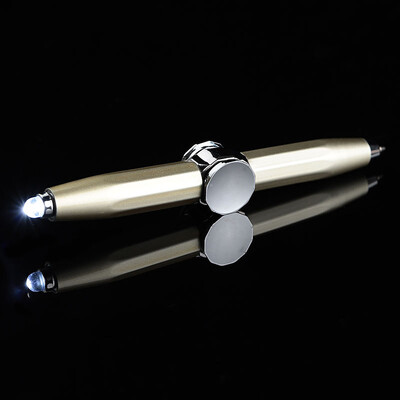 2024 LED Light Weighted Fidget Spinners Pen Метална въртяща се писалка Химикалка за декомпресия за деца, тийнейджъри, облекчаване на стреса