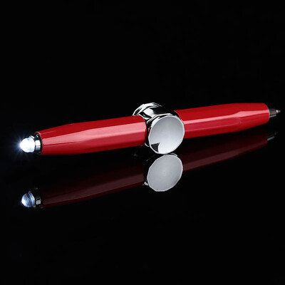 2024 LED Light Weighted Fidget Spinners Pen Метална въртяща се писалка Химикалка за декомпресия за деца, тийнейджъри, облекчаване на стреса