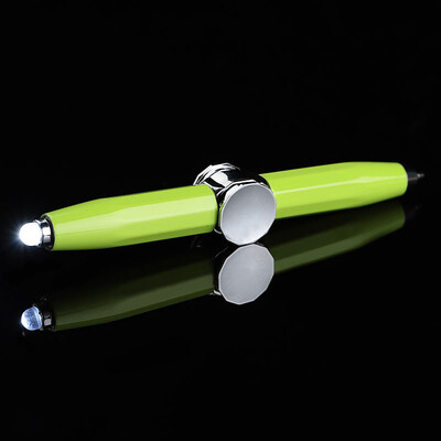 2024 LED Light Weighted Fidget Spinners Pen Метална въртяща се писалка Химикалка за декомпресия за деца, тийнейджъри, облекчаване на стреса