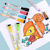 Jelölők WhiteBoard toll víz alapú toll száraz törlőkendő mágneses fehér tábla ecset tollal felszívódó gyermek színes festő toll