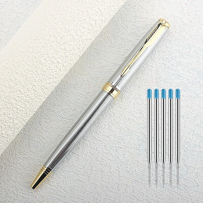 Visokokvalitetna kukuruzna rešetka 0,7 mm kemijska olovka Metalna srebrna dopisnica Uredski školski pribor Poklon Novo