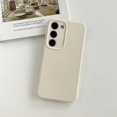 Visokokvalitetna originalna tekuća mekana silikonska telefonska maska za Samsung Galaxy S24 S23 Plus S22 Ultra Lens Protect šarena maska