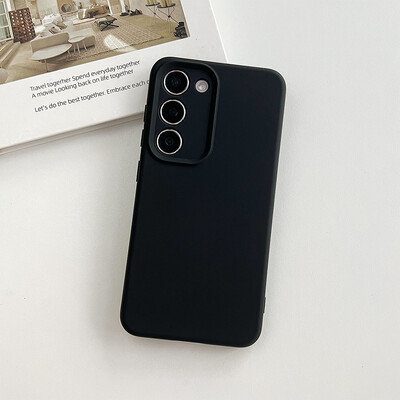 Visokokvalitetna originalna tekuća mekana silikonska telefonska maska za Samsung Galaxy S24 S23 Plus S22 Ultra Lens Protect šarena maska