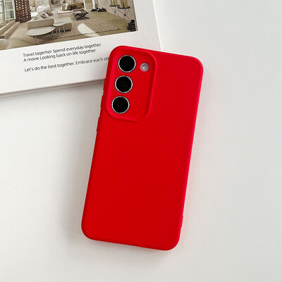 Visokokvalitetna originalna tekuća mekana silikonska telefonska maska za Samsung Galaxy S24 S23 Plus S22 Ultra Lens Protect šarena maska