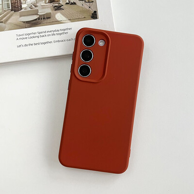 Visokokvalitetna originalna tekuća mekana silikonska telefonska maska za Samsung Galaxy S24 S23 Plus S22 Ultra Lens Protect šarena maska