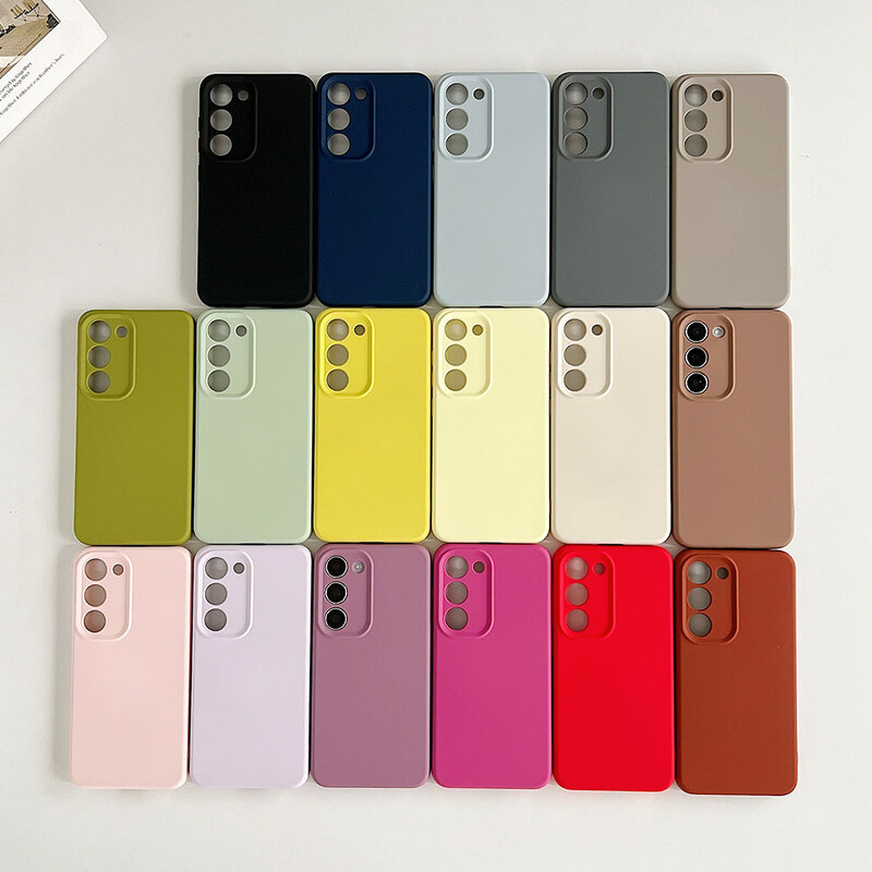 Visokokvalitetna originalna tekuća mekana silikonska telefonska maska za Samsung Galaxy S24 S23 Plus S22 Ultra Lens Protect šarena maska