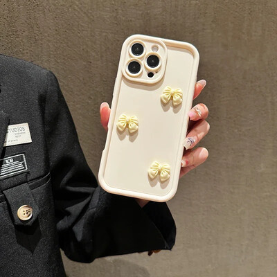 Korejska 3D mašna telefonska maska za Samsung Galaxy S24 Ultra S23 S24 FE S25 S22 S21 Plus A16 A55 A54 A15 A35 A32 A13 A33 A34 A05 poklopac