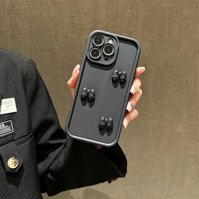 Korejska 3D mašna telefonska maska za Samsung Galaxy S24 Ultra S23 S24 FE S25 S22 S21 Plus A16 A55 A54 A15 A35 A32 A13 A33 A34 A05 poklopac