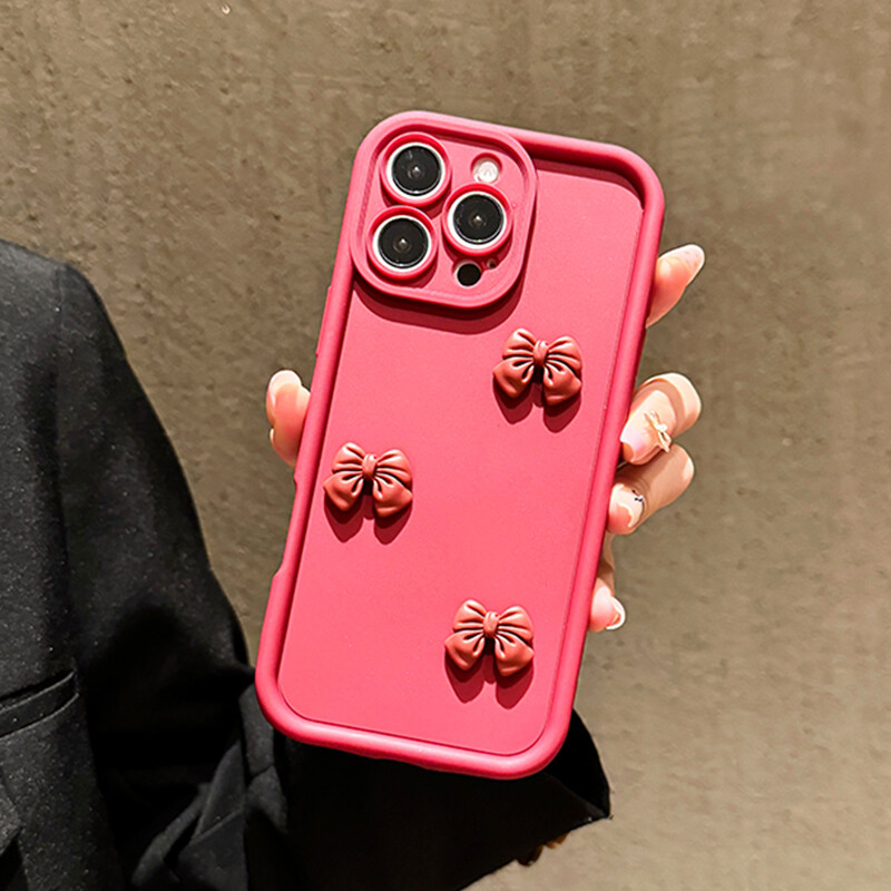 Korejska 3D mašna telefonska maska za Samsung Galaxy S24 Ultra S23 S24 FE S25 S22 S21 Plus A16 A55 A54 A15 A35 A32 A13 A33 A34 A05 poklopac