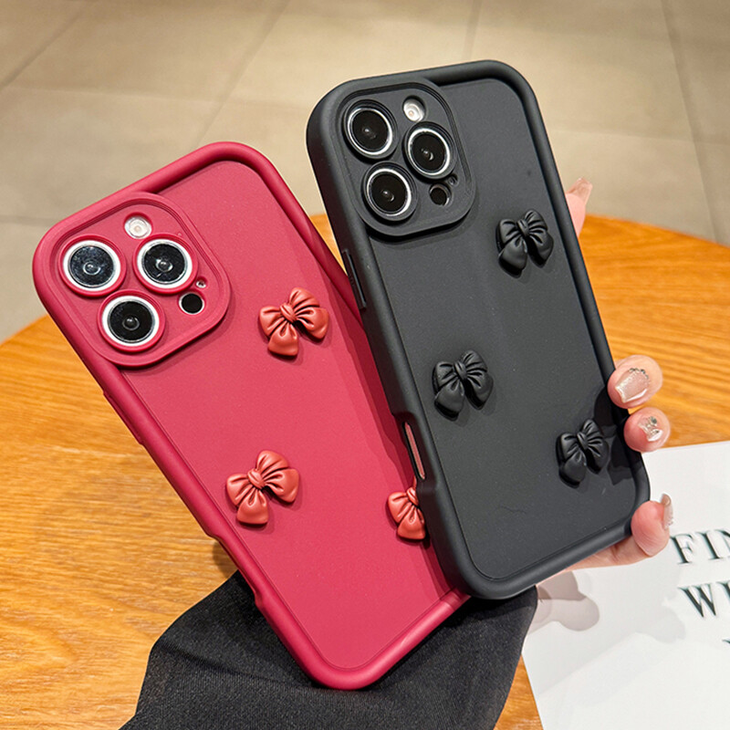 Korejska 3D mašna telefonska maska za Samsung Galaxy S24 Ultra S23 S24 FE S25 S22 S21 Plus A16 A55 A54 A15 A35 A32 A13 A33 A34 A05 poklopac