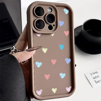 Jednostavna mekana torbica Love Heart za Samsung Galaxy S24 Ultra Case Samsung S24 FE S22 Plus S23 Ultra S21 S20 FE A05S A04 Kućišta Poklopac