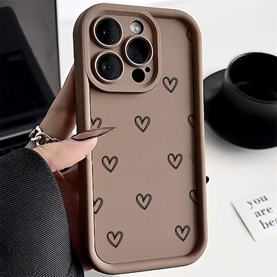 Jednostavna mekana torbica Love Heart za Samsung Galaxy S24 Ultra Case Samsung S24 FE S22 Plus S23 Ultra S21 S20 FE A05S A04 Kućišta Poklopac