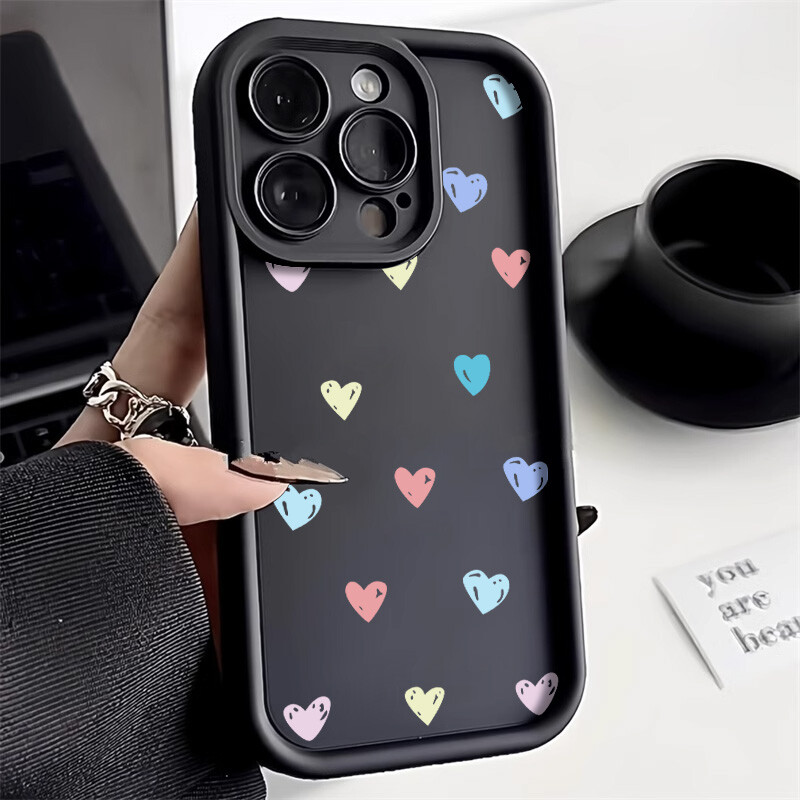 Jednostavna mekana torbica Love Heart za Samsung Galaxy S24 Ultra Case Samsung S24 FE S22 Plus S23 Ultra S21 S20 FE A05S A04 Kućišta Poklopac