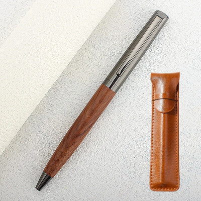 Drvena kemijska olovka Komercijalne metalne kemijske olovke za školu Ured Core kemijska olovka Ink Blue