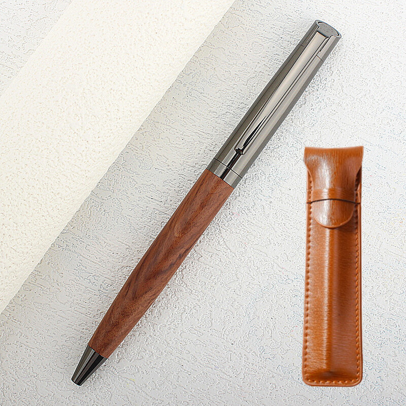 Drvena kemijska olovka Komercijalne metalne kemijske olovke za školu Ured Core kemijska olovka Ink Blue