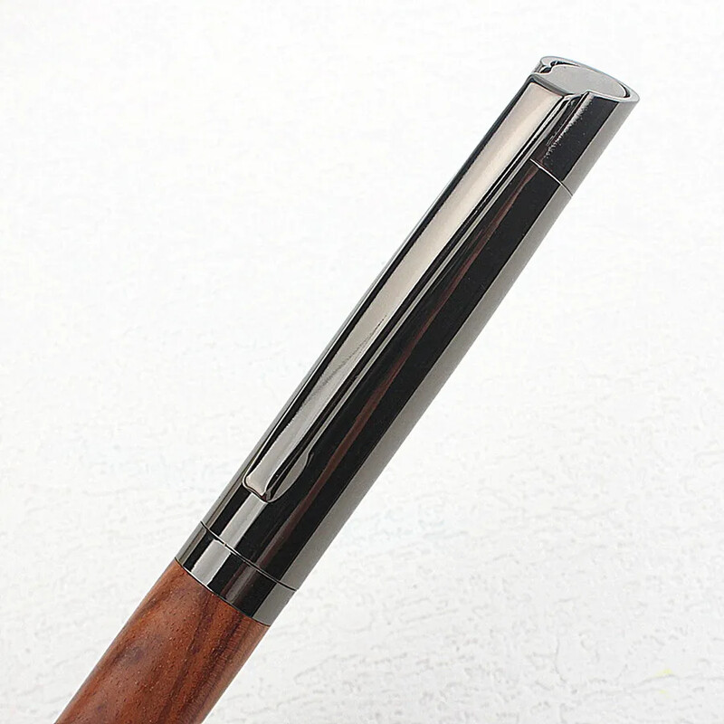 Drvena kemijska olovka Komercijalne metalne kemijske olovke za školu Ured Core kemijska olovka Ink Blue