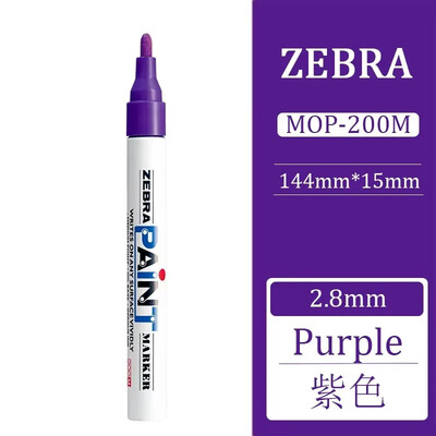 1kom Japanski ZEBRA markeri u boji, uljni brzosušeći industrijski, vodootporni markeri u boji, retuširani MOP-200M Grafiti Uredski materijal