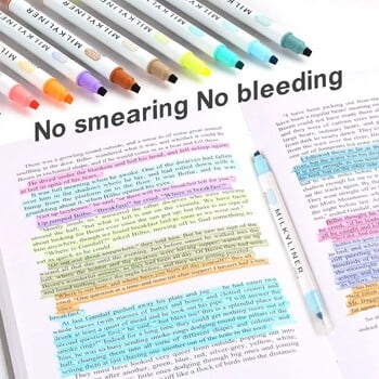 12/24 τμχ Highlighters Διάφορα Χρώματα Διπλή συμβουλή Bible Pastel Highlighter Markers No Bleed Highlighters για χρωστικές ημερολογίου