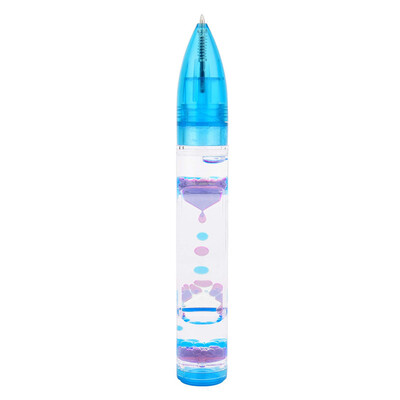 Liquid Motion Bubbler Fidget Pen, skirtas vaikams ir suaugusiems, mažinantis stresą, sensoriniai žaislai Spalvingas skystas laikmatis namų biuro naujovė