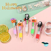 5 vnt. / partija Mielas 4 spalvų mini tušinukas animacinis filmas Helovino kaukolė monstrai demonas šikšnosparnis Moliūgų rašiklis vaikams mokykliniai biuro reikmenys dovanos