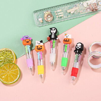 5 vnt. / partija Mielas 4 spalvų mini tušinukas animacinis filmas Helovino kaukolė monstrai demonas šikšnosparnis Moliūgų rašiklis vaikams mokykliniai biuro reikmenys dovanos