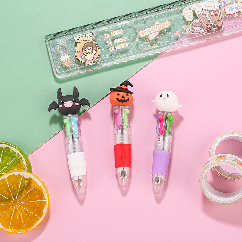 5 vnt. / partija Mielas 4 spalvų mini tušinukas animacinis filmas Helovino kaukolė monstrai demonas šikšnosparnis Moliūgų rašiklis vaikams mokykliniai biuro reikmenys dovanos