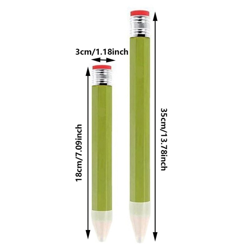 Drvena divovska olovka Zabavni dar 18/35 CM s gumicom Velika olovka Nova igračka Rekvizit za izvedbu Velika drvena olovka Umjetnik