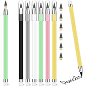 12 KOM Inkless Pencil, Everlasting Pencil Infinity Pencil s gumicom, Infinite Pencil za višekratnu upotrebu, zamjenjivi vrhovi